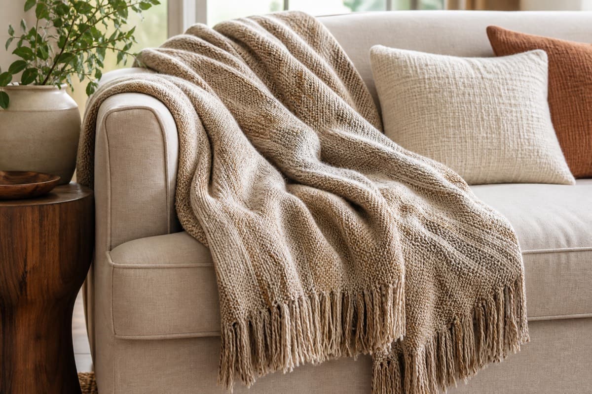 Fringe Decorative Throw — MX-BL-005